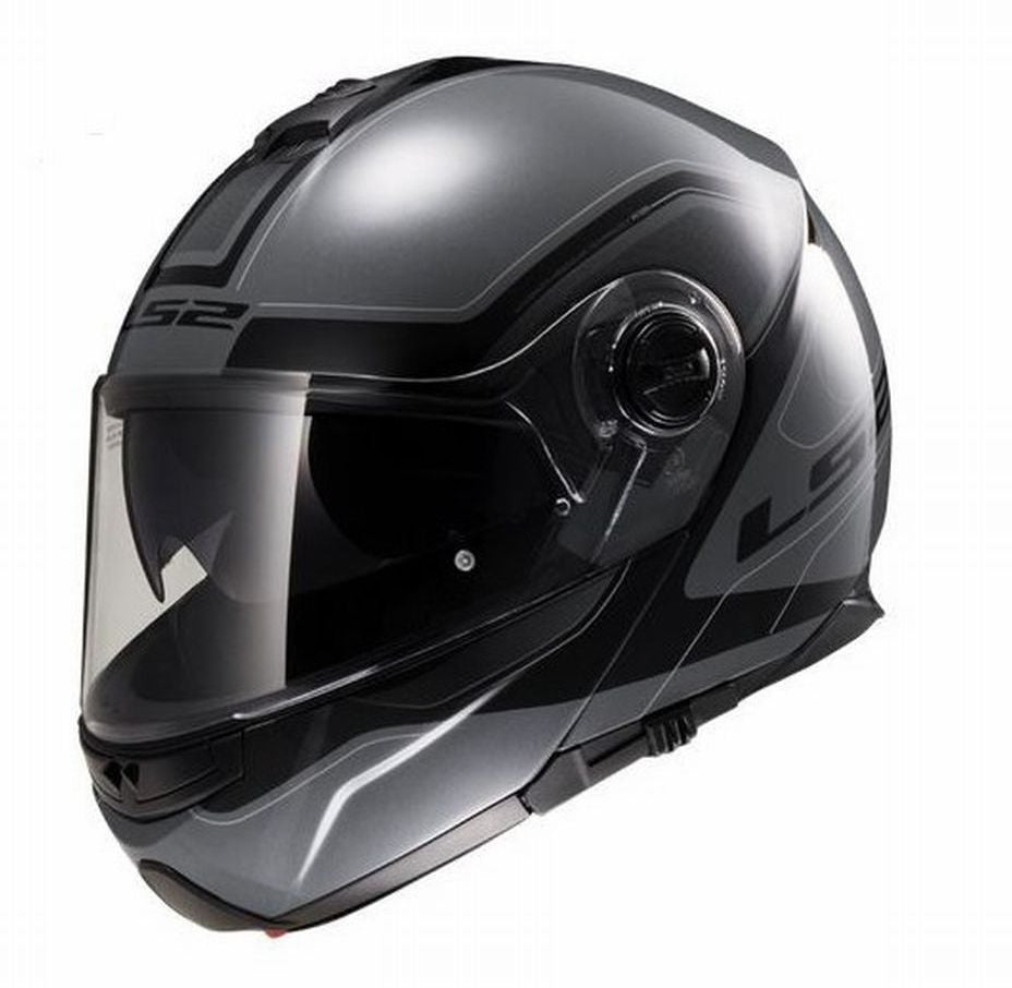 LS2 FF325.2 STROBE CIVIK TITANIUM BLACK S