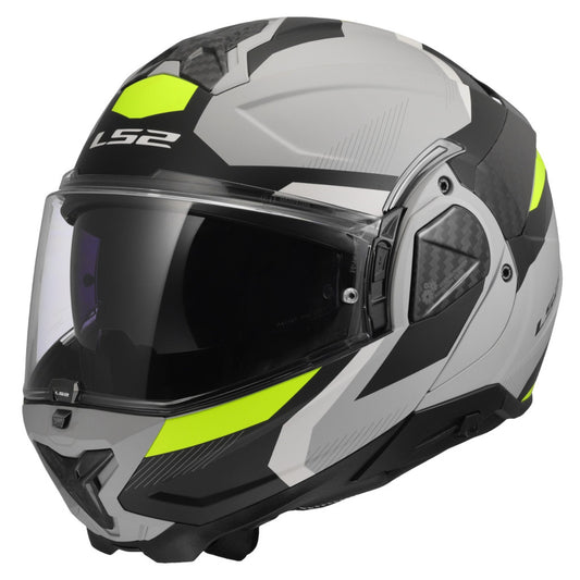 LS2 FF910 ADVANT II TRIPLE LIGHT GREY H-V YELLOW