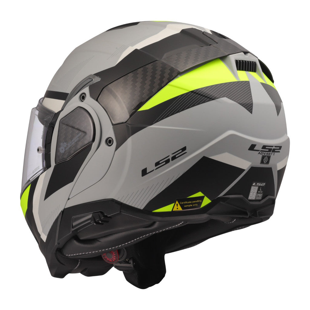 LS2 FF910 ADVANT II TRIPLE LIGHT GREY H-V YELLOW