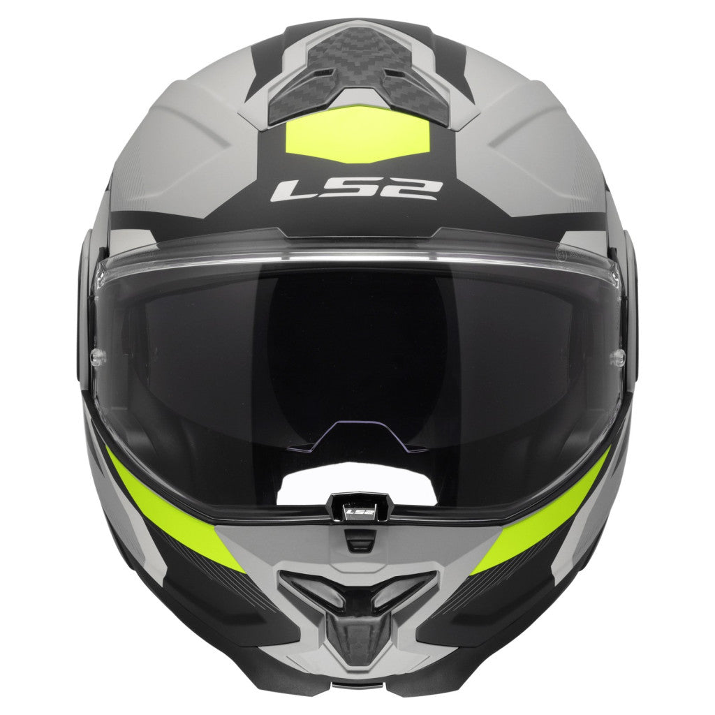 LS2 FF910 ADVANT II TRIPLE LIGHT GREY H-V YELLOW