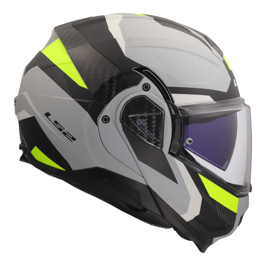 LS2 FF910 ADVANT II TRIPLE LIGHT GREY H-V YELLOW