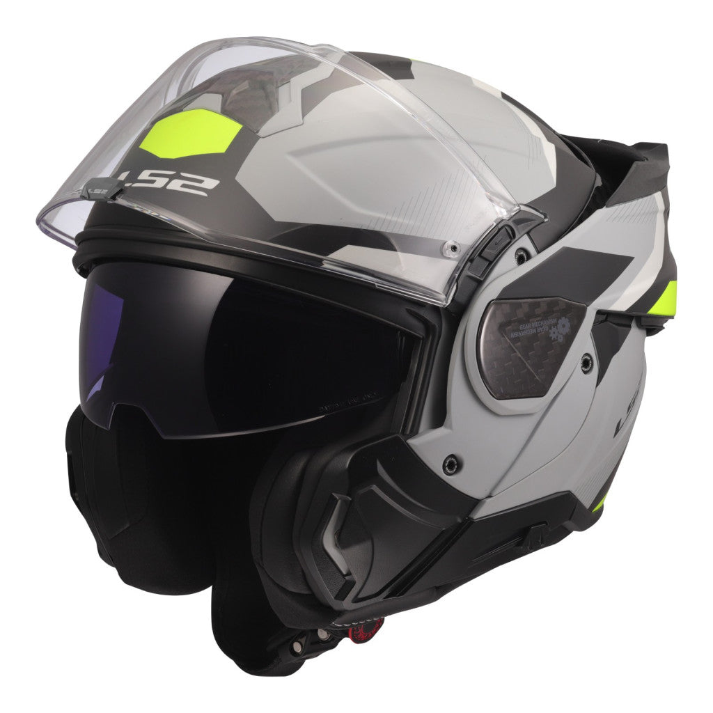 LS2 FF910 ADVANT II TRIPLE LIGHT GREY H-V YELLOW