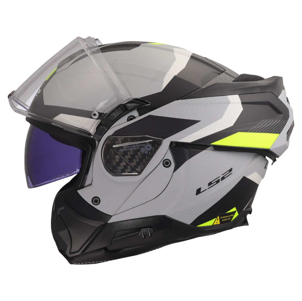 LS2 FF910 ADVANT II TRIPLE LIGHT GREY H-V YELLOW