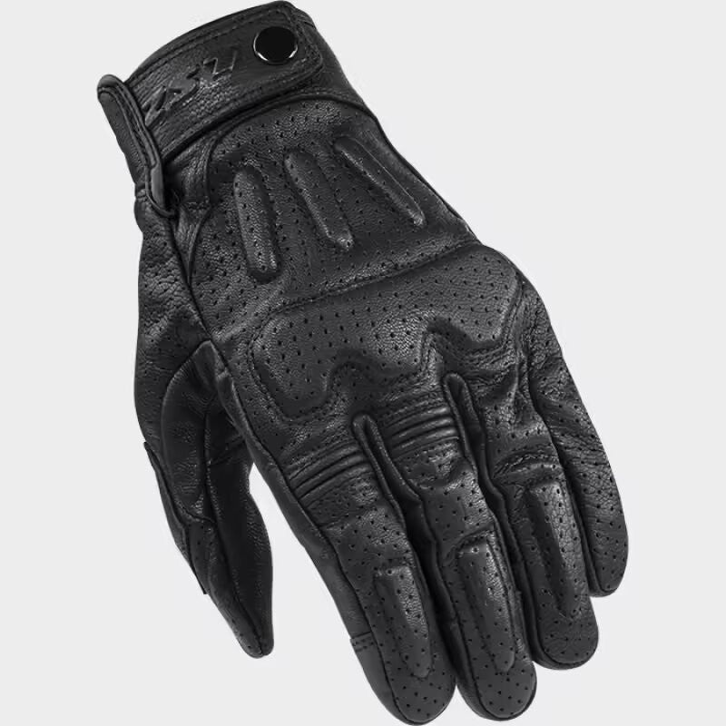 RUST MAN GLOVES BLACK LEATHER