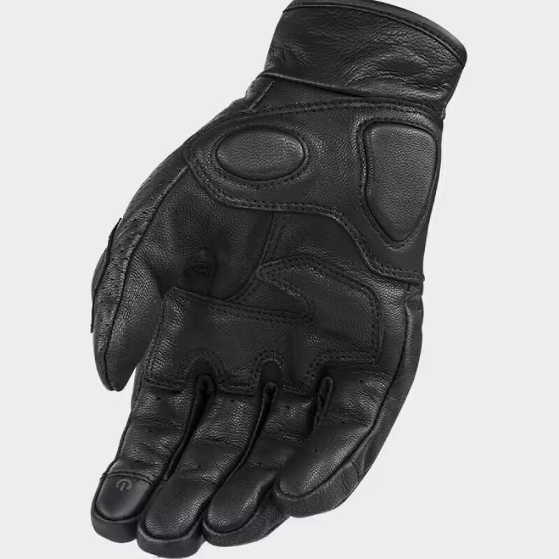 RUST MAN GLOVES BLACK LEATHER