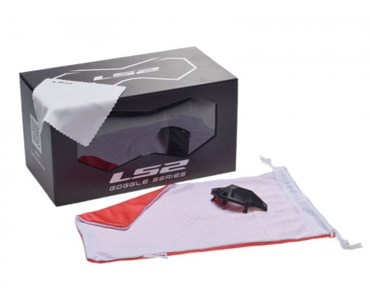 LS2 AURA GOGGLE BLACK WITH CLEAR VISOR