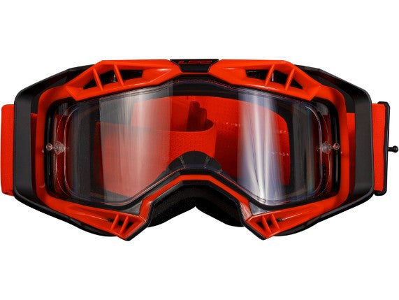 LS2 AURA GOGGLE RED WITH CLEAR VISOR