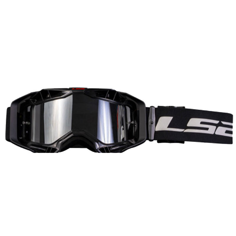 LS2 AURA PRO GOGGLE BLACK WITH IRIDIUM VISOR
