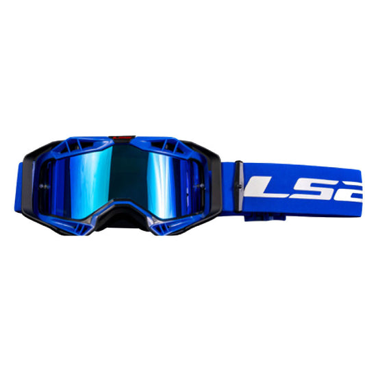 LS2 AURA GOGGLE BLACK BLUE WITH IRIDIUM VISOR