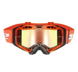 LS2 AURA PRO GOGGLE BLACK ORANGE WITH IRIDIUM VISOR