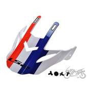 LS2 MX436 QUARTERBACK WHITE RED BLUE SHIELD