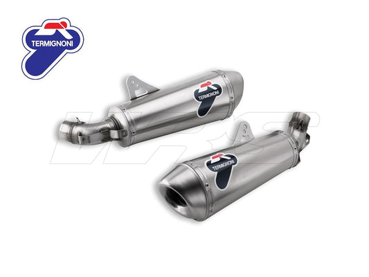 PAIR OF Slip-On APPROVED TERMIGNONI TITANIUM - DUCATI MONSTER 696 / 796 / 110