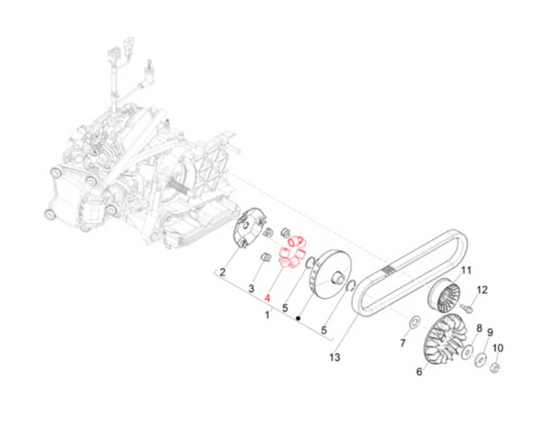 PIAGGIO Variator görgők 21x17 mm 14,0g