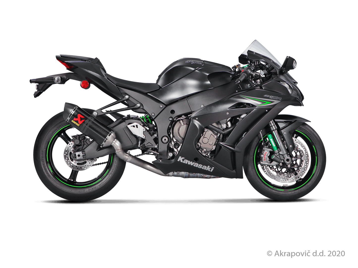Kawasaki Ninja ZX-10R Muffler bracket with Muffler clamp (Carbon) - (2016/2020)