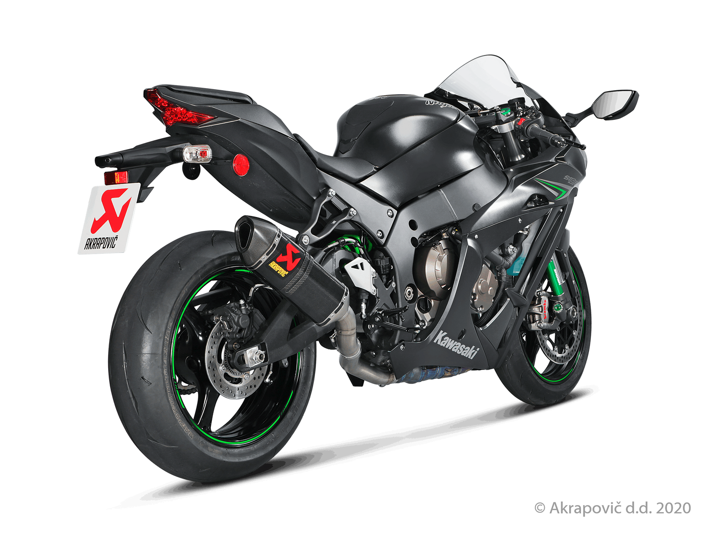 Kawasaki Ninja ZX-10R Muffler bracket with Muffler clamp (Carbon) - (2016/2020)