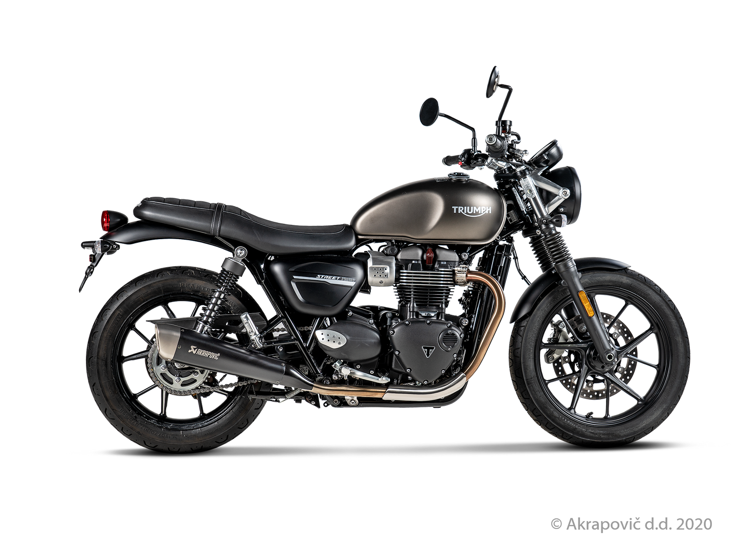 Triumph Street Twin Slip-On Line (Titanium) - (2016/2020)