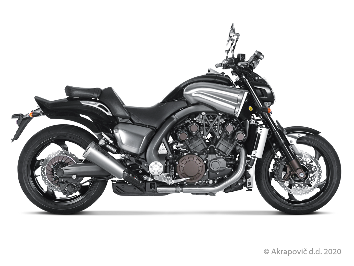 Star Motorcycles VMAX Slip-On Line (Titanium) - (2009/2016)