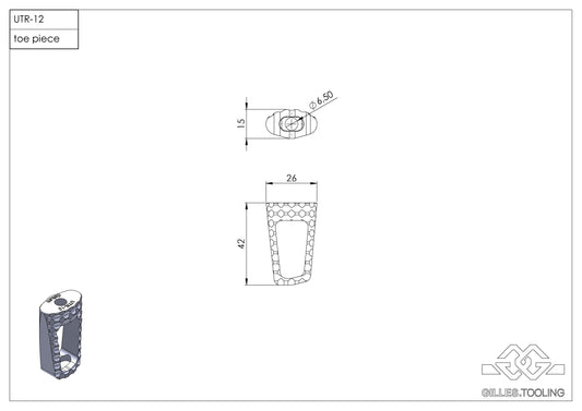 brake lever toe piece
