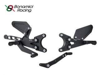 BONAMICI RACING ADJUSTABLE REAR SETS YAMAHA R1 / M 2015-2022 AKRAPOVIC BRACKET