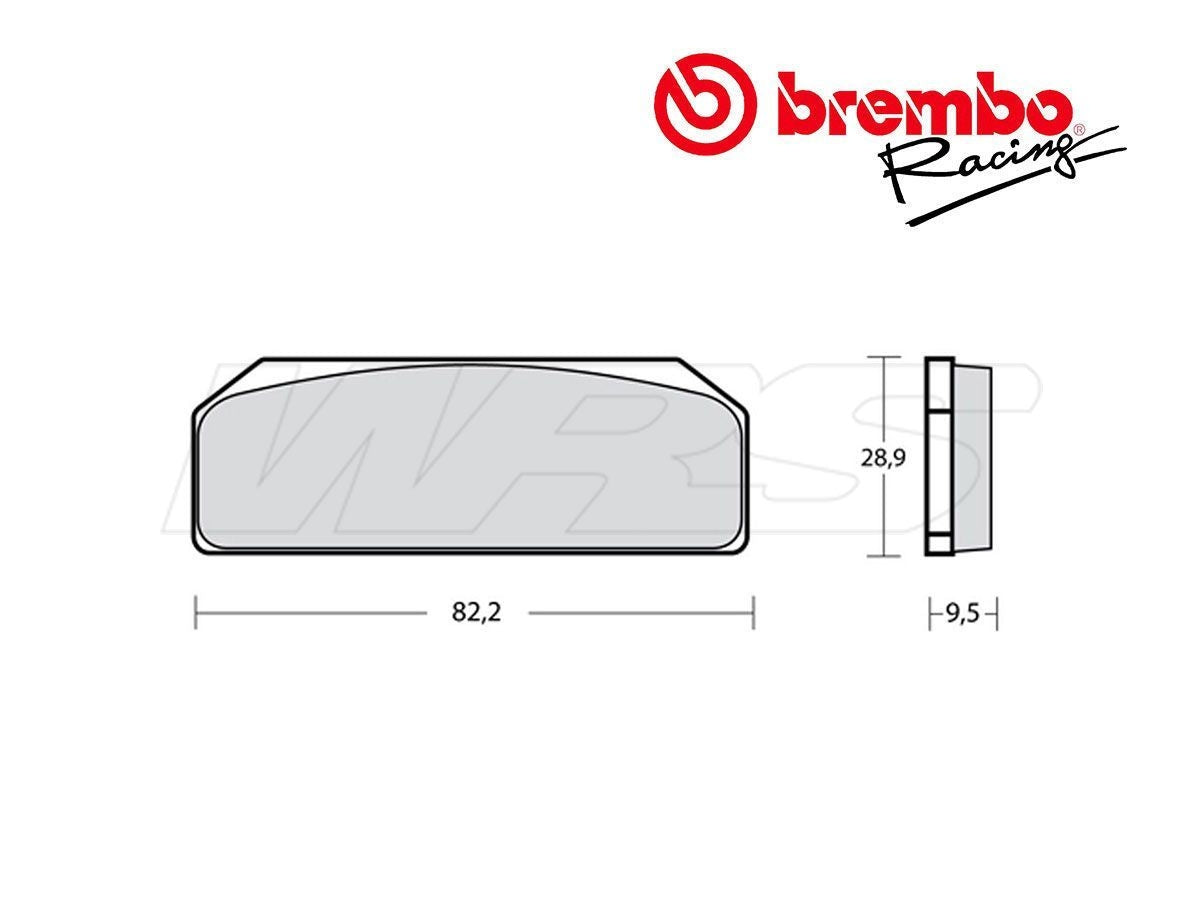 Fékbetét BREMBO Z04 FOR CALIPER BREMBO GP4 PR