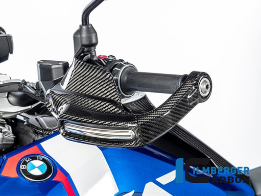 ILMBERGER FÉNYES CARBON magasított BAL oldali kézvédő irányjelzővel BMW R 1300 GS / ADV 2023-2024