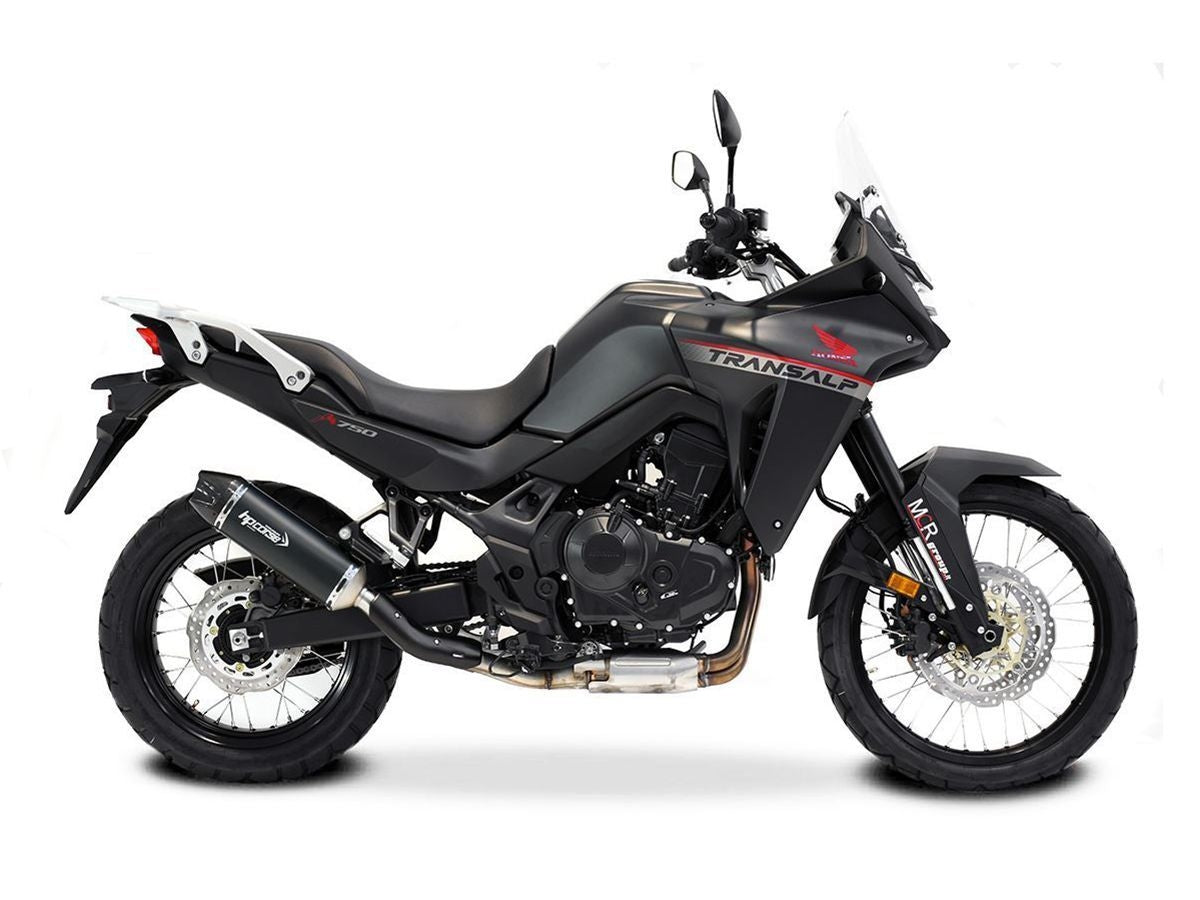 HP CORSE SP-1 CARBON SHORT BLACK EXHAUST SILENCER HONDA TRANSALP XL 750 2023-2024