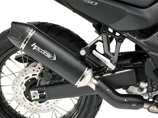 HP CORSE SP-1 CARBON SHORT BLACK EXHAUST SILENCER HONDA TRANSALP XL 750 2023-2024