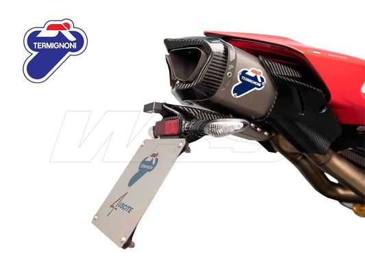 TERMIGNONI RENDSZÁM TÁBLA TARTÓ FOR "4 USCITE" EXHAUST DUCATI PANIGALE V4 / S 2018-2023