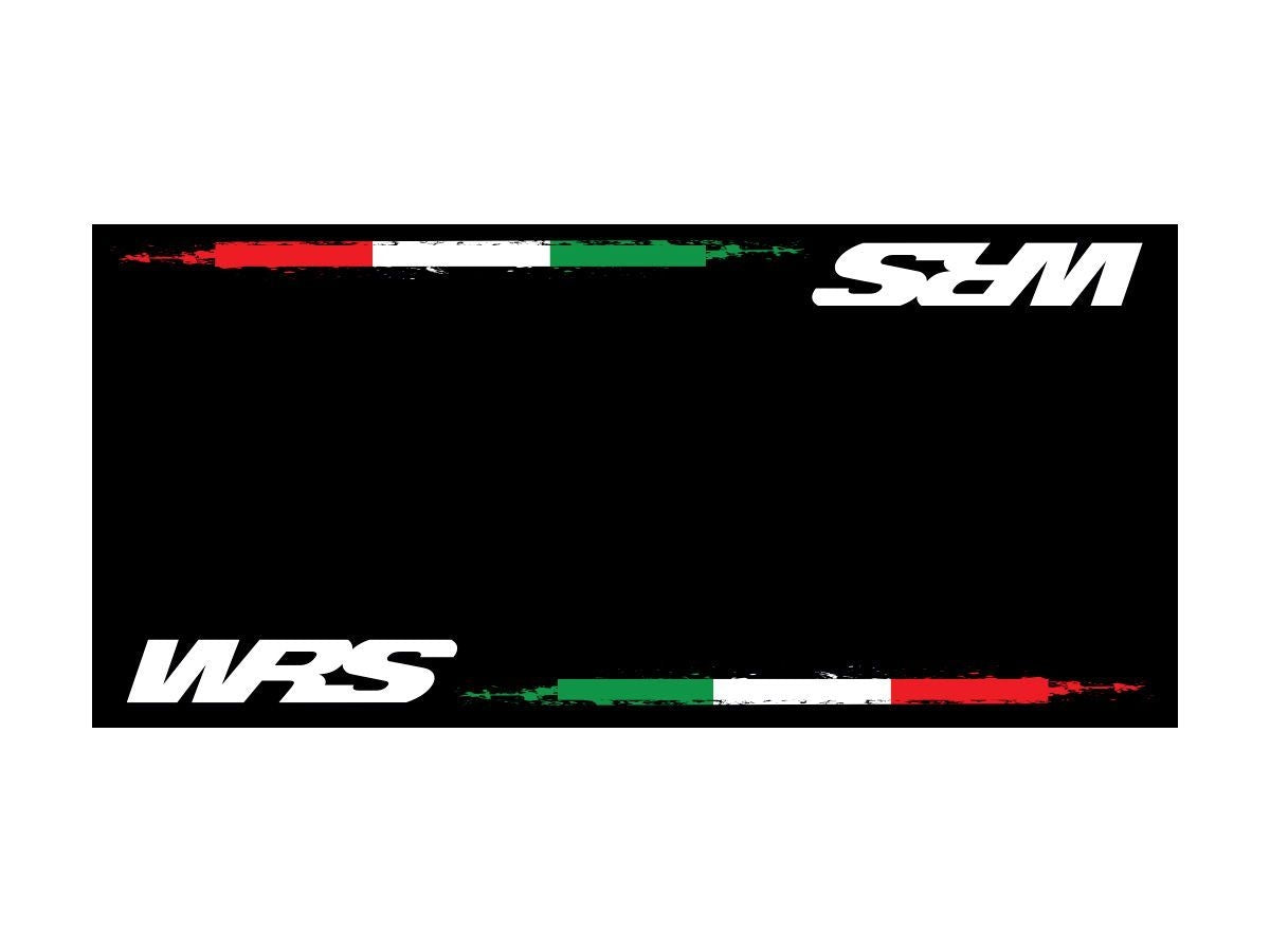 WRS Rectangular motorcycle mat with Italian flag
