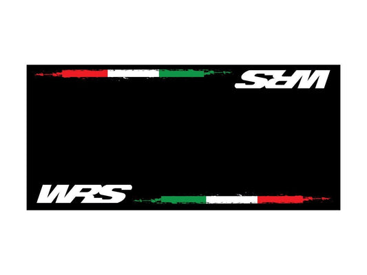 WRS Rectangular motorcycle mat with Italian flag