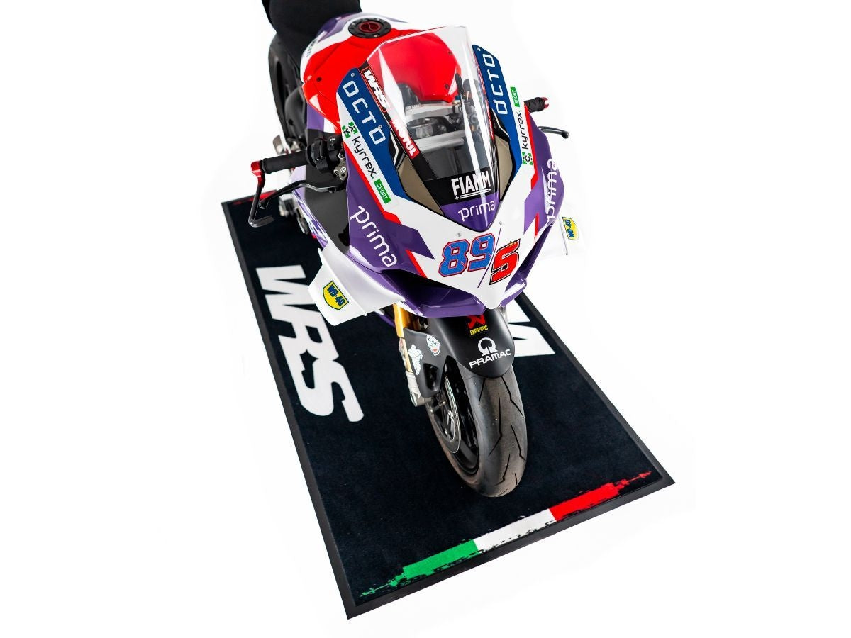 WRS Rectangular motorcycle mat with Italian flag