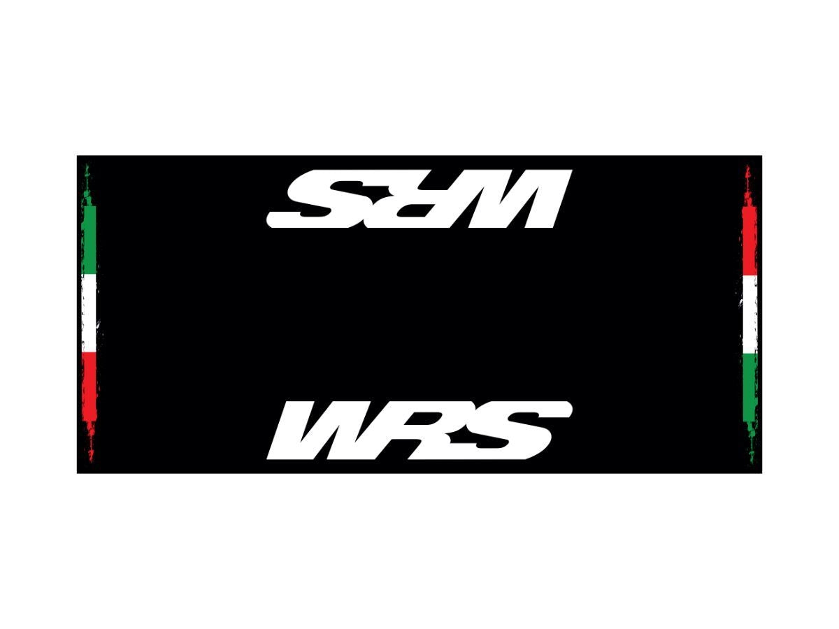 WRS Rectangular motorcycle mat with Italian flag