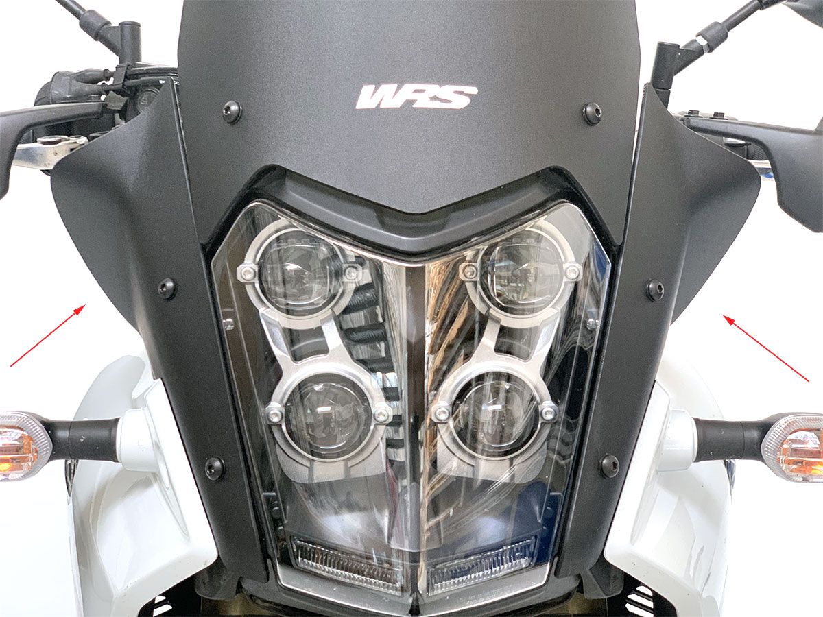 WRS Oversize Matt Fekete Légterelő YAMAHA TENERE 700 2019-2024