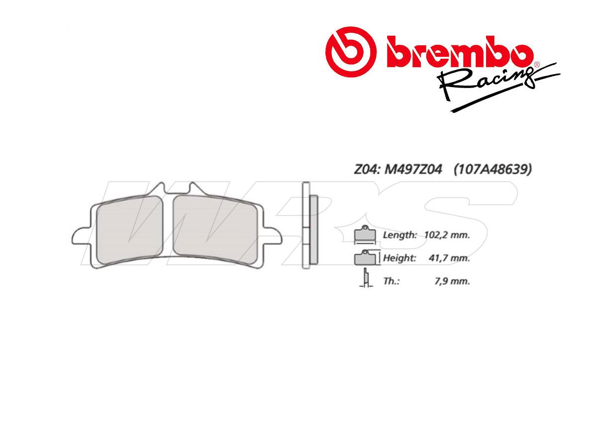 Fékbetét BREMBO Z04 PER PINZE BREMBO GP4 RX
