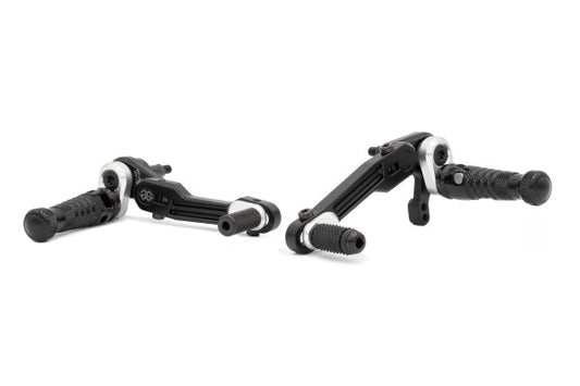 állítható lábtartó RCT10GT fekete-ezüst - Ducati, Scrambler I / N / FT, 7K (2023 - )
