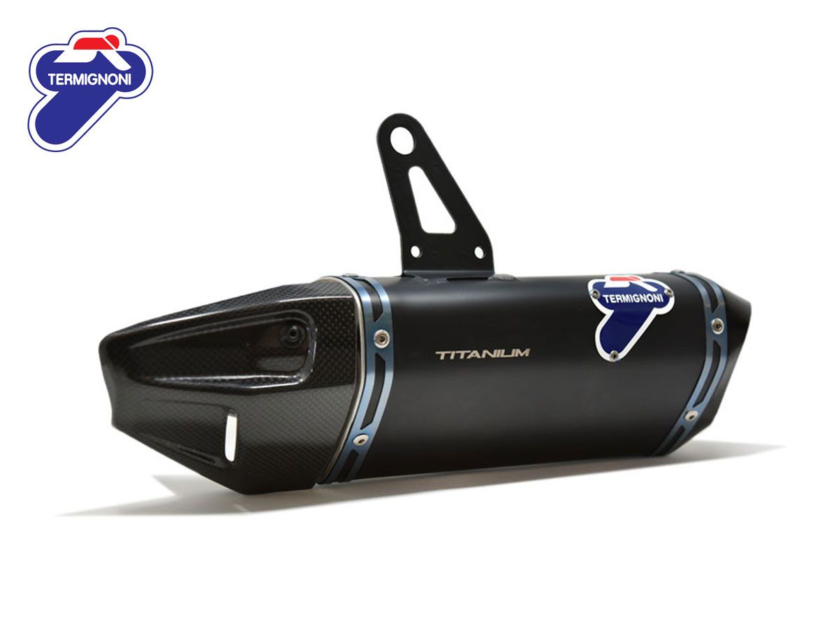 TERMIGNONI KIPUFOGÓ BLACK TITANIUM LOW SLIP ON DUCATI STREETFIGHTER V4 / S 2020-2024